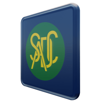 Southern African Development Community Right View 3d textured glossy square flag png