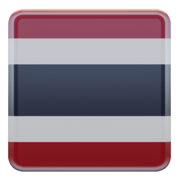 Thailand 3d textured glossy square flag png