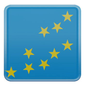 Tuvalu 3d textured glossy square flag png