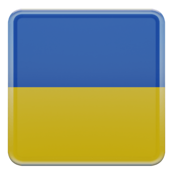 Ukraine 3d textured glossy square flag png
