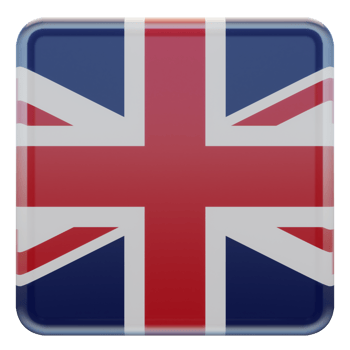 United Kingdom 3d textured glossy square flag png