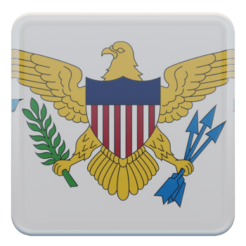 United States Virgin Islands 3d textured glossy square flag png