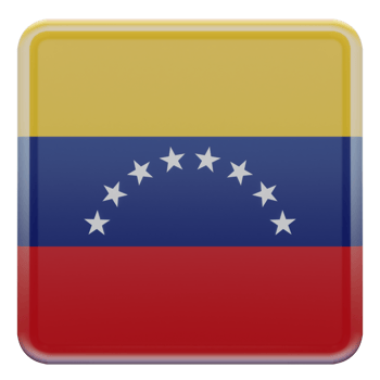 Venezuela 3d textured glossy square flag png
