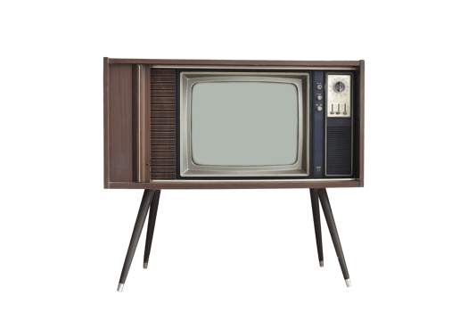 Old vintage TV isolated. Classic television png