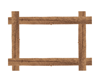 Wood picture frame isolated png