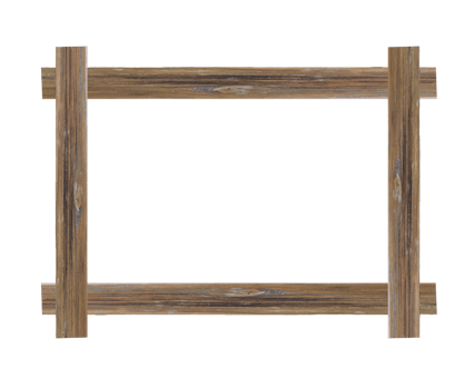 Wood picture frame isolated png