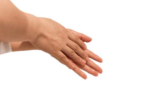 Women hand washing Isolated on white. png