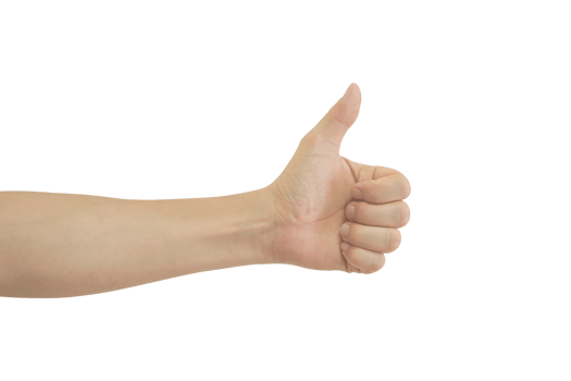 Man hand gesture isolated. png