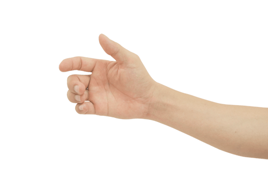 Man hand gesture isolated. png