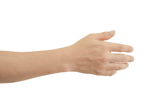 Man hand gesture isolated. png