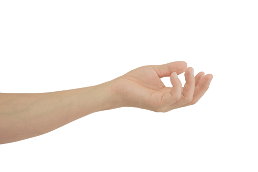 Man hand gesture isolated. png