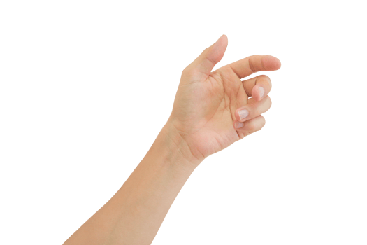 Man hand gesture isolated. png