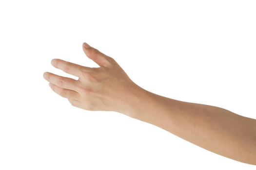 Man hand gesture isolated. png