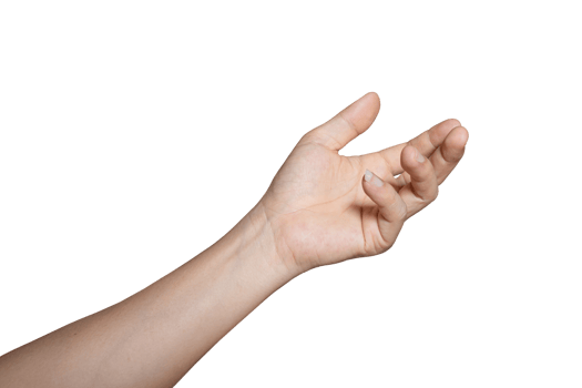 Man hand gesture isolated. png