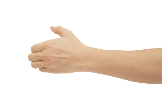 Man hand gesture isolated. png