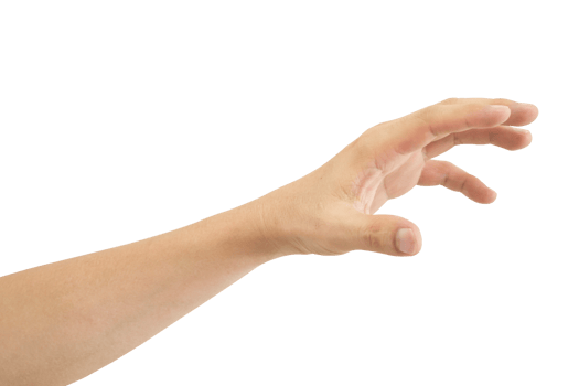 Man hand gesture isolated. png