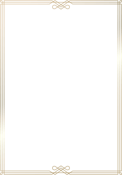 Golden vintage style frame border design png