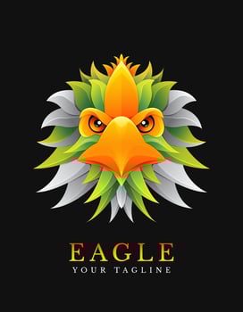 Abstract Bird Colorful gradient design vector