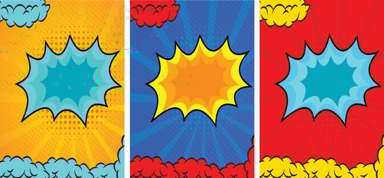 A4 Size Pop Art Comic Book Cover Design vector