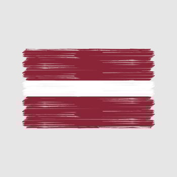 Latvia Flag Brush. National Flag vector