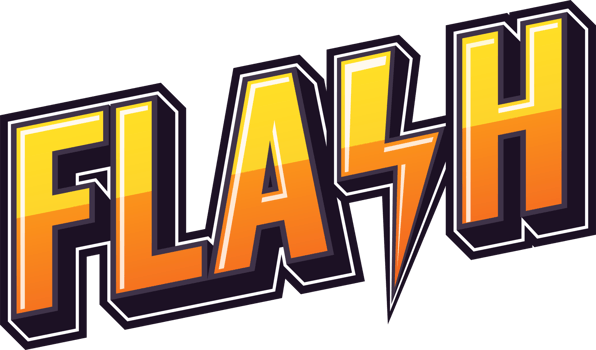 Flash, Speech poster. Text art design. Online marketing design png
