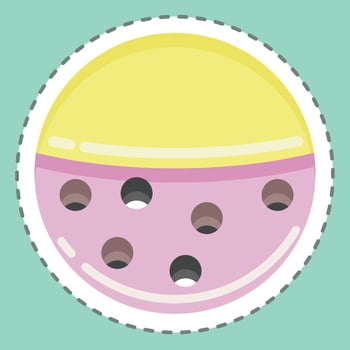 Sticker line cut Anti Pill. suitable for sportswear symbol. simple design editable. design template vector. simple illustration vector