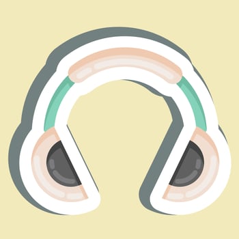 Sticker Music Pocket. suitable for sportswear symbol. simple design editable. design template vector. simple illustration vector