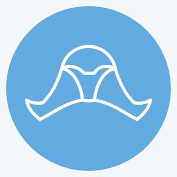 Icon Detachable Hood. suitable for sportswear symbol. blue eyes style. simple design editable. design template vector. simple illustration vector