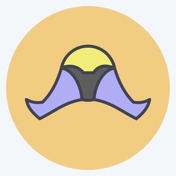 Icon Detachable Hood. suitable for sportswear symbol. color mate style. simple design editable. design template vector. simple illustration vector