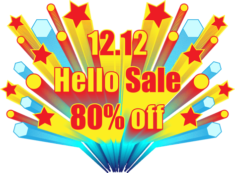 12.12 hello sale 80 percent off effect blend retro style.plaid blue color background style. png