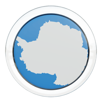 Antarctica 3d textured glossy circle flag png