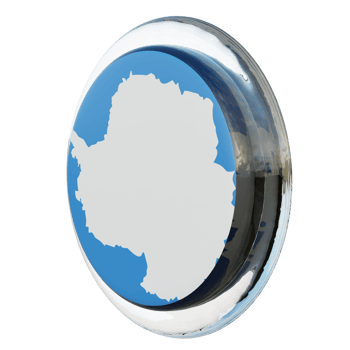 Antarctica Right View 3d textured glossy circle flag png