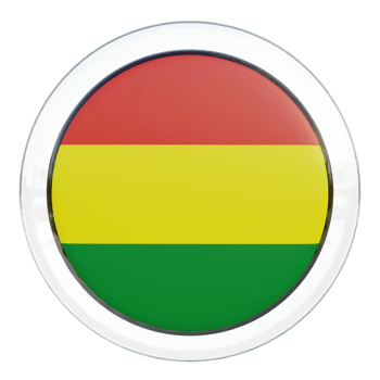 Bolivia 3d textured glossy circle flag png