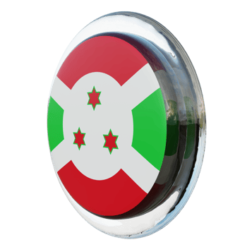 Burundi Right View 3d textured glossy circle flag png