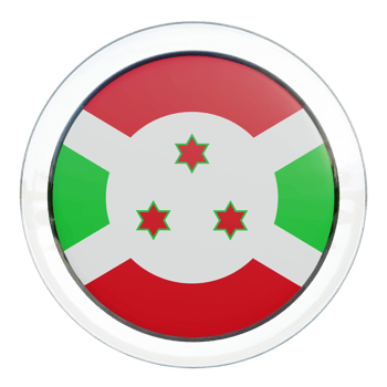 Burundi 3d textured glossy circle flag png