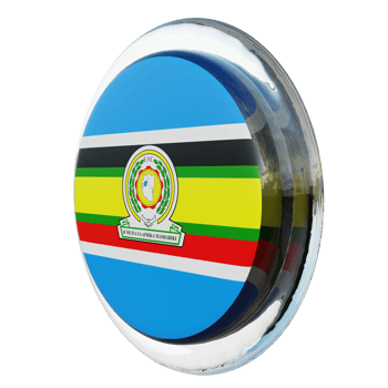 East African Community Right View 3d textured glossy circle flag png
