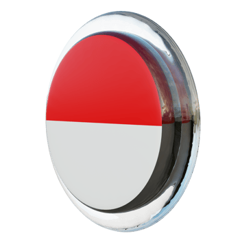 Indonesia Right View 3d textured glossy circle flag png
