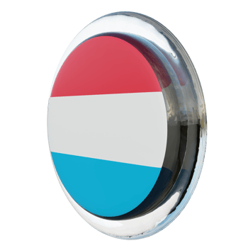 Luxembourg Right View 3d textured glossy circle flag png