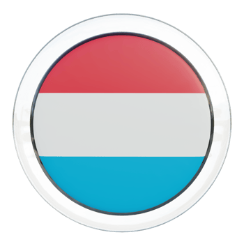 Luxembourg 3d textured glossy circle flag png