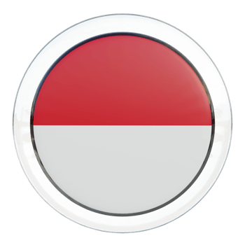 Monaco 3d textured glossy circle flag png