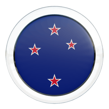 New Zealand 3d textured glossy circle flag png