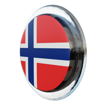 Norway Right View 3d textured glossy circle flag png
