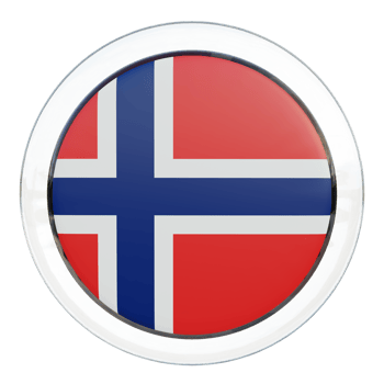 Norway 3d textured glossy circle flag png