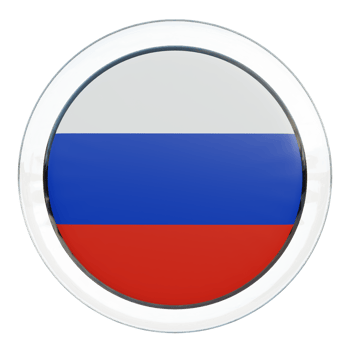 Russia 3d textured glossy circle flag png