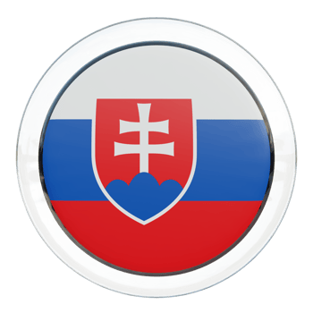 Slovakia 3d textured glossy circle flag png