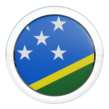 Solomon Islands 3d textured glossy circle flag png