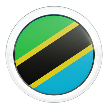 Tanzania 3d textured glossy circle flag png
