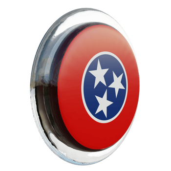 Tennessee Left View 3d textured glossy circle flag png