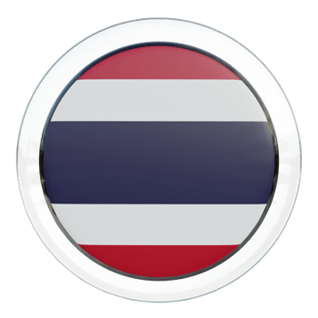 Thailand 3d textured glossy circle flag png