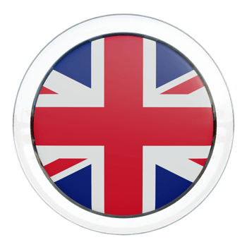 United Kingdom 3d textured glossy circle flag png